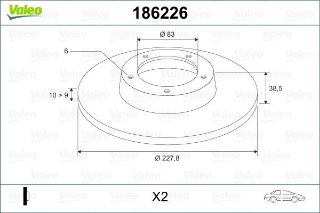 ÖN FREN AYNASI R12 -TOROS R5 75/85 228X10X6DL resmi