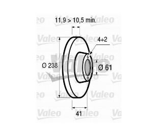 ÖN FREN AYNASI R9-R11-R19 CLİO I-II-MGN I 96/9.99 TWNG 1.2 96 238X12X4DL resmi