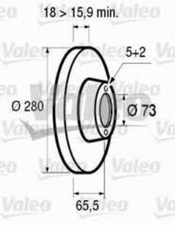 X ÖN FREN AYNASI BOXER 96-02 DUCATO 90-02 280X65.5X5D resmi