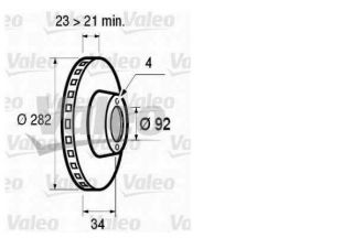FREN DISKI ON HAVALI (282-4)-(HONDA: ACCORD 90>98 "2.2-2.4"/ROVER-600 94>00 ) resmi