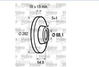 ON FREN DISKI ( VOLKSWAGEN : TRANSPORTER T4 1.8 1.9D 1.9D CARAV resmi