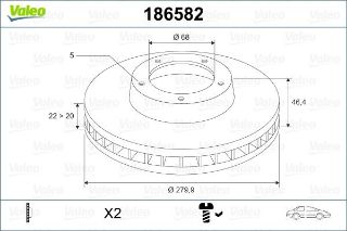 ÖN FREN DİSKİ A4-PASSAT 97-04 280X22 resmi
