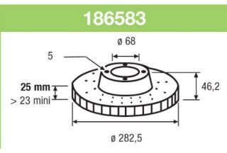 ON FREN DISKI-282,5×25 5×112 (VW PASSAT 97-00) resmi