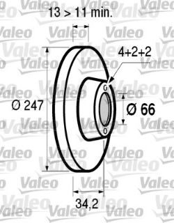 ÖN FREN AYNASI XSARA 1.5D 97-00 1.4İ 97-05 ABSSİZ 206 1.4HDİ 98 306 1.4-1.6 94-01 247.7X13X resmi
