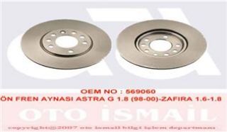 ÖN FREN AYNASI ASTRA G-H CORSA C 03 MERİVA 03 ZAFİRA 99 280X25X5DLXHAVALI resmi