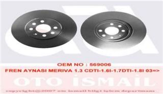 ÖN FREN AYNASI ASTRA H 1.4-1.6 04 MERİVA 1.6 03 COMBO 1.3 CDTİ 4.05 280X25X4DLXHAVALI resmi