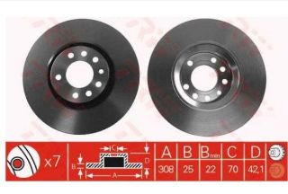 FREN DİSKI (ON) (X2) OPEL ASTRA H (04- ) 1.9 CDTI, 2.0 I TUR resmi