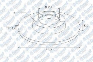 FREN DİSKI ARKA RENAULT MEGANE SCENİC 1.4-1.6 16V 1.9 DCI DTI resmi