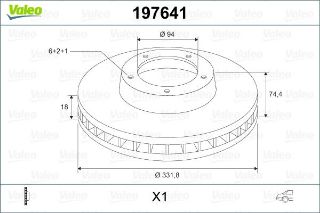 FREN DİSKİ ARKA X1 MİTSUBİSHİ PAJERO IV 02.10 FREN DİSKİ BİNEK resmi