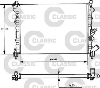 SU RADYATÖRÜ LAGUNA I 1.6 1.8 2.0 ESPACE III 2.0 560X416X23 CLASSIC resmi