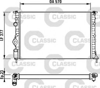 RADYATOR SU CLASSIC ( RENAULT :  MEGANE I 2.0 F3R 1.9DTI NAC SCENIC I K7M NAC OTO.VIT  ) resmi