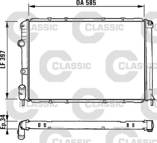 SU RADYATORU KLIMALI MEKANIK CLASSIC (RENAULT: MEGANE -99) resmi