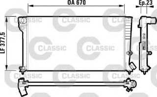 RADYATOR KLIMASIZ MEKANIK CLASSIC (PEUGEOT: PARTNER -99 1.9D / CITROEN: BERLINGO -99 1.9D) resmi