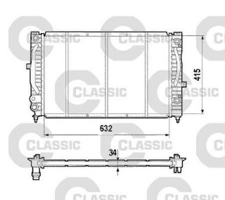 SU RADYATÖRÜ PASSAT A4 A6 1,6-1,8T-1,9TDI 97>05 VALEO CLASSIC resmi
