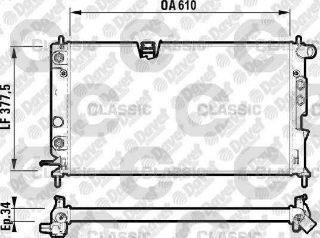 SU RADYATÖRÜ VECTRA B 96-02 X16XEL X20XEV X25XE CLASSIC 731847 resmi