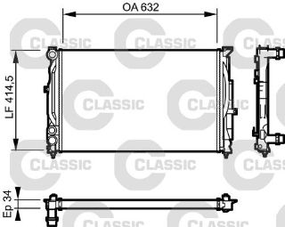 URETIMI YOK-SU RADYATORU-MANUEL (VW PASSAT 97-05  AUDI A4 95-01  A6 98-05  SKODA SUPERB 02-08) resmi