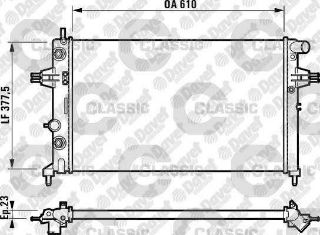 SU RADYATÖRÜ ASTRA G-ZAFİRA A 1.4 1.6 1.8 CLASSIC 732549 610X377.5X23 resmi