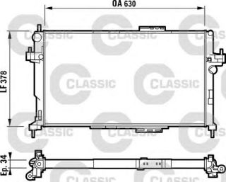 RADYATOR MEKANIK CLASSIC (OPEL: CORCA C 1.7DTI 1.7CDTI 1.3CDTI) resmi