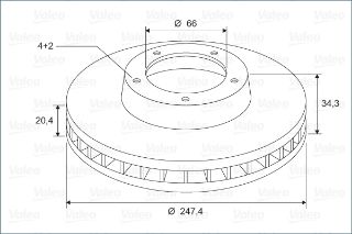 ON FREN DISK AYNASI P106 SAXO 1,1 / 1,3 / 1,4 / 1,4I / 1,5D / 1,6I 91> P206 P306 P206+ (T3E) P205 P309 AX ZX XSARA (HAVA SOGUTMALI) resmi