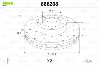 ÖN FREN AYNASI ORTA MGN 96 LOGAN 04 KNG 1.5DCİ CLİO I-II91 TWNG 07 R19 259X20.6X4DLXHAVALI resmi