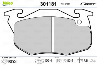 ON FREN BALATASI R9 YM R19 CLIO III EXPRESS SAXO 1,0I,1,1I,1,4I (FISLI) SAXO P106 P306 P405 (HAVA SOGUTMASIZ ONDISK ICIN) resmi