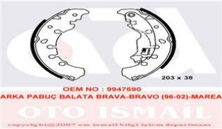 PABUÇLU FREN BALATASI FIAT BRAVA, BRAVO 96 - 02 , resmi