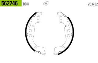 BALATA FREN PABUC ARKA-(TOYOTA: YARIS 99>05 "1.0-1.3" ) resmi