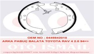 BALATA FREN PABUC ARKA-(DAIHATSU: TERIOS 97>11/TOYOTA: RAV4 96>05 ) resmi