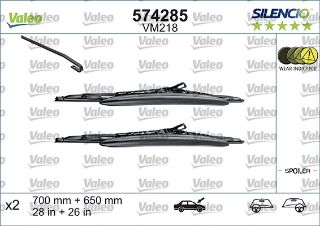 VALEO SİLENCİO VM218 X2 700 680 MM PEUGEOT 307 01 04 resmi
