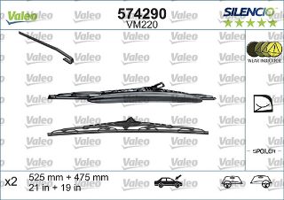 VALEO SİLENCİO VM220 X2 525 475 MM AUDI A3 96 03 resmi