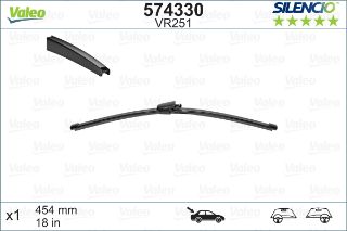 VALEO SİLENCİO X-TRM FLAT BLADE VM251 X1 455 MM ARKA TRANSPORTER resmi
