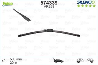 VALEO SİLENCİO X-TRM FLAT BLADE VM259 X1 500 MM ARKA OPEL INSIGNIA 09 - resmi