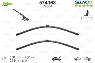 VALEO SİLENCİO X-TRM FLAT BLADE VM354 X2 550 400 MM ALFA ROMEO 147 resmi
