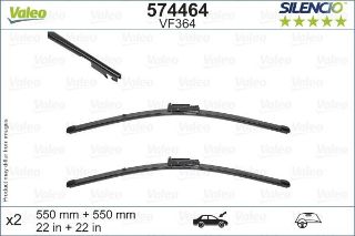 Valeo Silencio X-TRM Flat Blade VM364 (X2) (550+550 mm) AUDI A6 (04-11) resmi