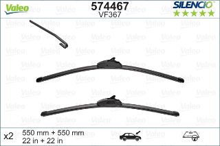 VALEO SİLENCİO X-TRM FLAT BLADE VM367 X2 550 550 MM LAND ROVER RANGE ROVER DISCOVERY 3 resmi