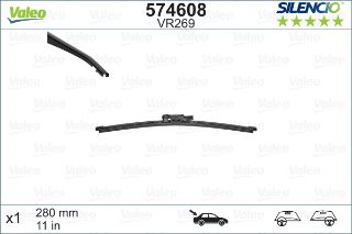 VALEO SİLENCİO X-TRM FLAT BLADE VM269 X1 280 MM ARKA MB GLA-CLASS 03/14 ; MİNİ CLUBMAN 11/0 resmi