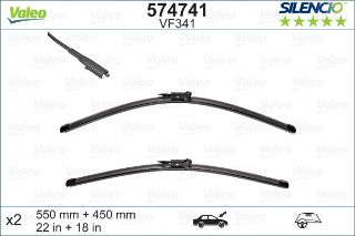 VALEO SİLENCİO X-TRM FLAT BLADE VM341 X2 550 450 MM BMW 1 SERİSİ 12/10 resmi