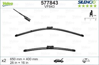 VALEO SİLENCİO X-TRM FLAT BLADE VM843 X2 650 440 MM SEAT LEON 3 resmi