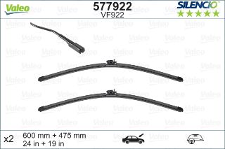 VALEO SİLENCİO X-TRM FLAT BLADE VF922 X2 600 475 MM MERCEDES A-SERİSİ 15 CLA 15 GLA-15 resmi