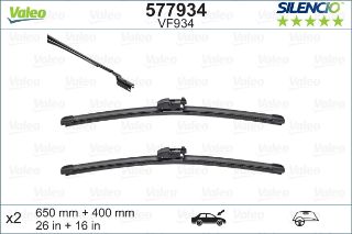 VALEO SİLENCİO X-TRM FLAT BLADE VF934 X2 650 400 MM TOYOTA CH-R 11/16 ; LEXUS NX 09/14 resmi