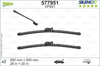 Valeo Silencio VF951 (X2) (650+500mm) (ÖN) BMW X3 (G01  F97)   JAGUAR E-PACE (X540)   BMW X4 (G02  F resmi