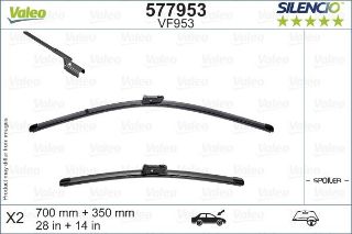 VALEO SİLENCİO X-TRM FLAT BLADE VM953 X2 710 345 MM FORD FİESTA VII 04/17 resmi