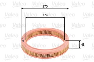 HAVA FİLTRESİ FORD ESCORT IV 1.4-FIESTA II 1.4 resmi