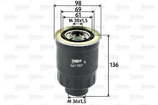 YAKIT FİLTRESİ MAZOT MİTSUBİSHİ L 200 2.5 D resmi