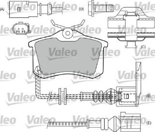 URETIM YOK-ARKA FREN BALATASI-KABLOSUZ **15MM** (RENAULT : MEGANE II / PEUGEOT : 307 CITROEN C3 / C4 - VW CADDY 04-15  GOLF 84-16  PASSAT 97-05  POLO 18-  AUDI A1 18-  A3 13-16  AUDI A4 01-08  A6 00-05  SEAT IBIZA 18-  LEON 00-16  SKODA OCTAVIA 97-17) resmi