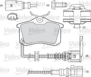 URETIM YOK-ARKA FREN BALATASI-KABLOSUZ **17MM** (RENAULT : MEGANE II / PEUGEOT : 307 CITROEN C3 / C4 - VW CADDY 04-15  GOLF 84-16  PASSAT 97-05  POLO 18-  AUDI A1 18-  A3 13-16  AUDI A4 01-08  A6 00-05  SEAT IBIZA 18-  LEON 00-16  SKODA OCTAVIA 97-17) resmi