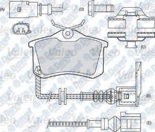URETIM YOK-ARKA FREN BALATASI-KABLOSUZ **16MM** (RENAULT : MEGANE II / PEUGEOT : 307 CITROEN C3 / C4 - VW CADDY 04-15  GOLF 84-16  PASSAT 97-05  POLO 18-  AUDI A1 18-  A3 13-16  AUDI A4 01-08  A6 00-05  SEAT IBIZA 18-  LEON 00-16  SKODA OCTAVIA 97-17) resmi