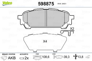 FREN BALATASI ARKA SUBARU IMPREZA G11 05- 2.0 R ; resmi