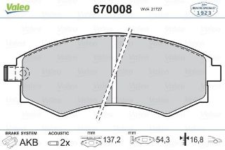 ÖN BALATA HYUNDAİ ELANTRA 1.6-1.8 12. 03 SONATO II-III 1.8-2.0-2.4-3.0İ 95-00 resmi