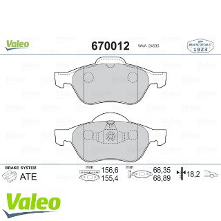 ÖN BALATA MGN II SCENİC 15 DCI/1.6 16V 03 CLİO III 2.016V 2.06 resmi